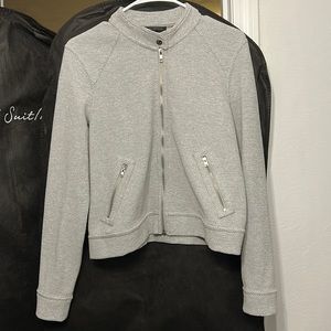 Banana Republic gray moto jacket, size S